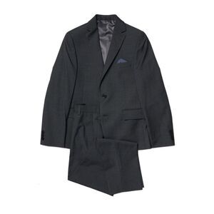 Lauren Ralph Lauren Big Boys Classic Fit Pant and Coat, 2 Piece Suit Set - Charc